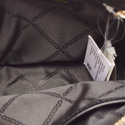 مملوكة مسبقًا Michael Kors Black Signature Coated Canvas and Leather Dome Crossbody Bag