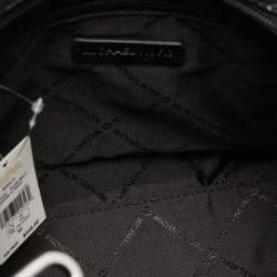 Pre Owned Michael Kors Black/white Signature Canvas and Leather Small Mirella Tote