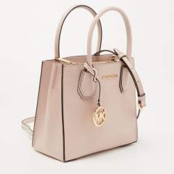 Pre Owned Michael Kors Powder Blush Leather Mini Mercer Tote