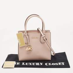 Pre Owned Michael Kors Powder Blush Leather Mini Mercer Tote