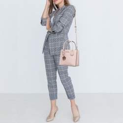 Pre Owned Michael Kors Powder Blush Leather Mini Mercer Tote