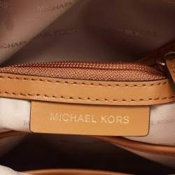 Michael Kors Beige/Brown Signature Coated Canvas and Leather Jessa Backpack