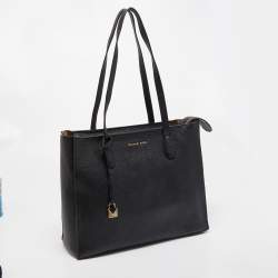 مملوكة مسبقًا Michael Kors Black Leather Large Mercer Kors Studio Tote