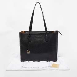 مملوكة مسبقًا Michael Kors Black Leather Large Mercer Kors Studio Tote