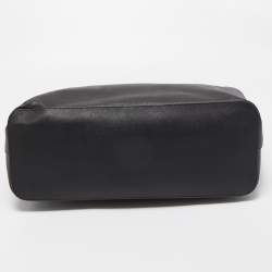 Pre Owned Michael Kors Black Leather Medium Jet Set Travel Chain Tote