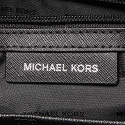 Pre Owned Michael Kors Black Leather Medium Jet Set Travel Chain Tote