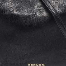 Pre Owned MICHAEL Michael Kors Black Leather Large Lupita Hobo 