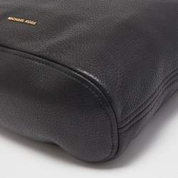 Pre Owned MICHAEL Michael Kors Black Leather Large Lupita Hobo 