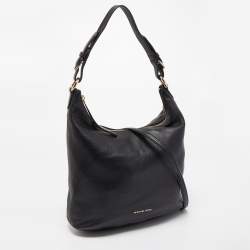 Pre Owned MICHAEL Michael Kors Black Leather Large Lupita Hobo 