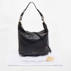 Pre Owned MICHAEL Michael Kors Black Leather Large Lupita Hobo 