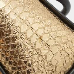 مملوكة مسبقًا Michael Kors Multicolor Leopard Calf Hair and Python Effect Medium Selma Satchel