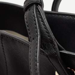 Pre Owned Michael Kors Black Leather Large East West Walsh Shopper Tote