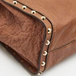 Pre Owned Michael Kors Brown Leather Medium Newbury Tote