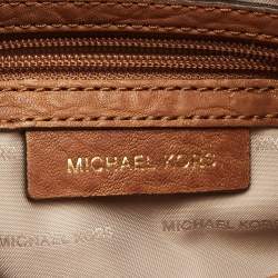 Pre Owned Michael Kors Brown Leather Medium Newbury Tote