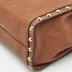 Pre Owned Michael Kors Brown Leather Medium Newbury Tote