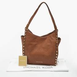 Pre Owned Michael Kors Brown Leather Medium Newbury Tote