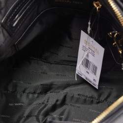 Pre Owned Michael Kors Black Leather Large Mercer Dome Satchel