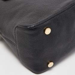 Pre Owned Michael Kors Black Leather Large Mercer Dome Satchel