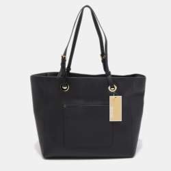 Pre Owned Michael Kors Burgundy Leather Large East West Walsh Shopper Tote