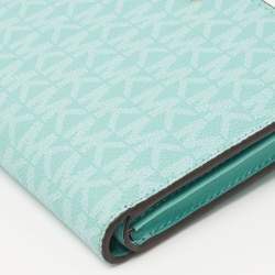 مملوكة مسبقًا محفظة توري برش جيت سيت ترافيل كانفاس مقوى بني سحاب مزدوج حمالة معصم