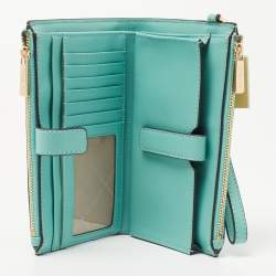 مملوكة مسبقًا محفظة توري برش جيت سيت ترافيل كانفاس مقوى بني سحاب مزدوج حمالة معصم