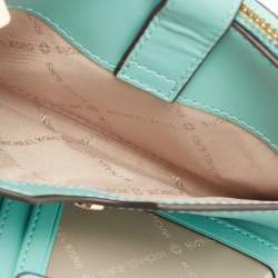 مملوكة مسبقًا محفظة توري برش جيت سيت ترافيل كانفاس مقوى بني سحاب مزدوج حمالة معصم