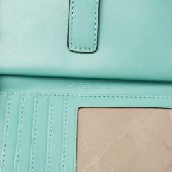 مملوكة مسبقًا محفظة توري برش جيت سيت ترافيل كانفاس مقوى بني سحاب مزدوج حمالة معصم