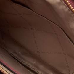 Pre Owned Michael Kors Pink Leather Nicole Crossbody Bag