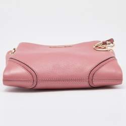 Pre Owned Michael Kors Pink Leather Nicole Crossbody Bag