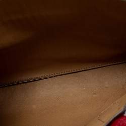 Pre Owned Michael Kors Red Grained Leather Large Mercer Tote