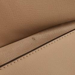 Pre Owned Michael Kors Beige Leather Medium Kinsley Top Handle Bag