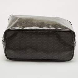 Pre Owned Michael Kors Black/Grey Signature Coated Canvas Large Jodie Tote