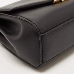 Pre Owned Michael Kors Black Leather Small Lita Crossbody Bag