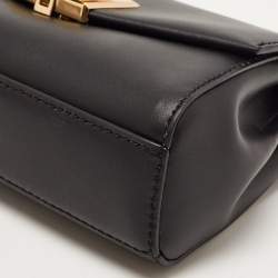 Pre Owned Michael Kors Black Leather Small Lita Crossbody Bag