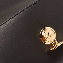 Pre Owned Michael Kors Black Leather Small Lita Crossbody Bag