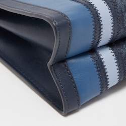 مملوكة مسبقًا Michael Kors Blue Signature Coated Canvas Large Whitney Shoulder Bag