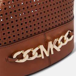 Michael Kors Brown - Leather - Medium Devon Bucket Shoulder Bag