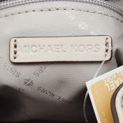 Pre Owned Michael Kors Grey Quilted Leather XS Peyton Bucket Crossbody Bag