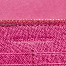 Pre Owned Michael Kors Pink Saffiano Leather Flap 3in1 Crossbody Bag