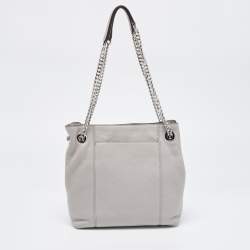 مملوكة مسبقًا Michael Kors Grey Leather Medium Jet Set Chain Shoulder Bag