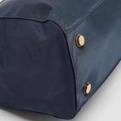 Pre Owned Michael Kors Blue Nylon and Leather Kelsey Shopper Tote