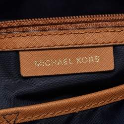 Pre Owned Michael Kors Blue Nylon and Leather Kelsey Shopper Tote