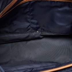 Pre Owned Michael Kors Blue Nylon and Leather Kelsey Shopper Tote