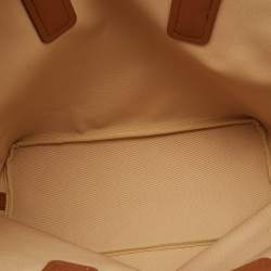 Pre Owned Michael Kors Brown Coated Canvas and Leather Jodie Shopper Tote