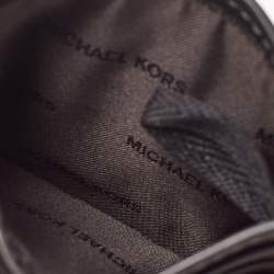 Michael Kors Black Signature Coated Canvas and Leather Studded Tall Card Case