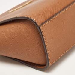 Pre Owned حقيبة كروس مايكل كورس ميني سيلما جلد بني 