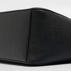 Pre Owned Michael Kors Black Leather Large Jet Set Chain Tote