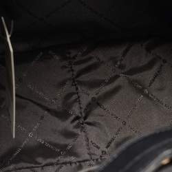 Pre Owned Michael Kors Black Leather Large Jet Set Chain Tote