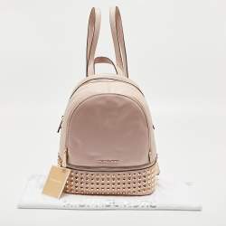 Michael Kors Light Pink Leather Rhea Backpack