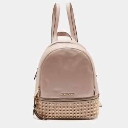 Michael Kors Light Pink Leather Rhea Backpack